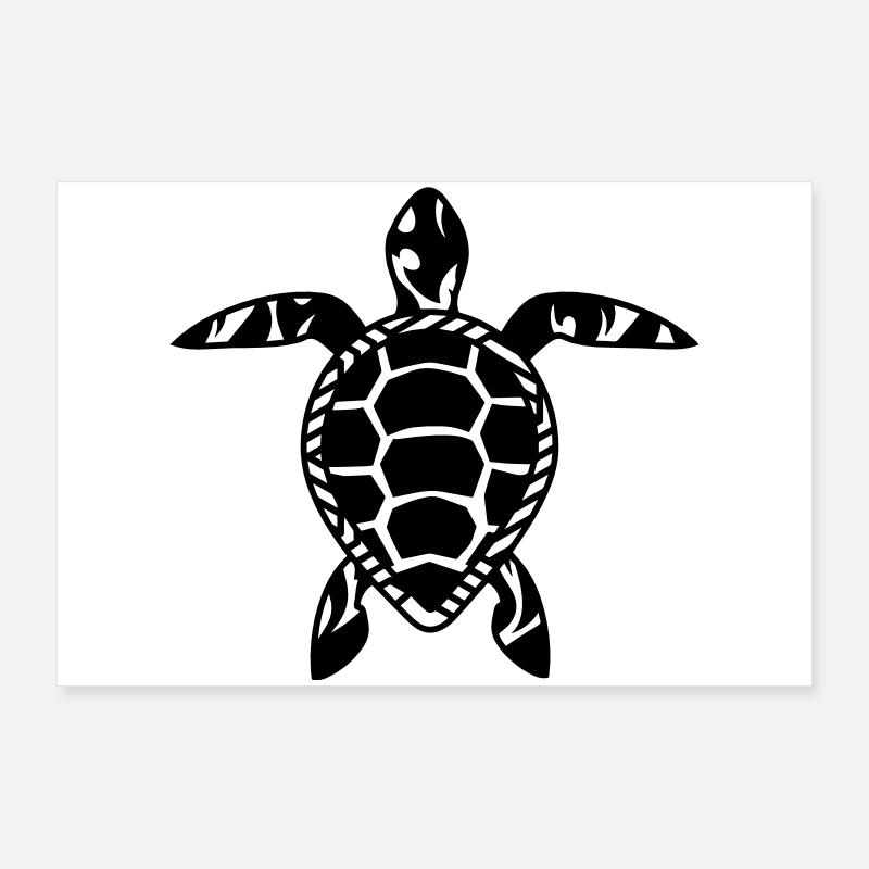 Une tortue de mer Poster 90 x 60 cm