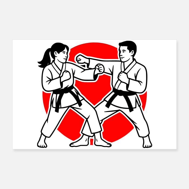 Karaté Kumite Poster 90 x 60 cm