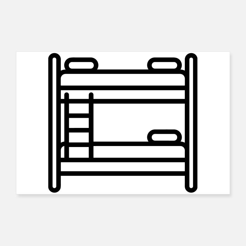 lit superposé Poster 90 x 60 cm