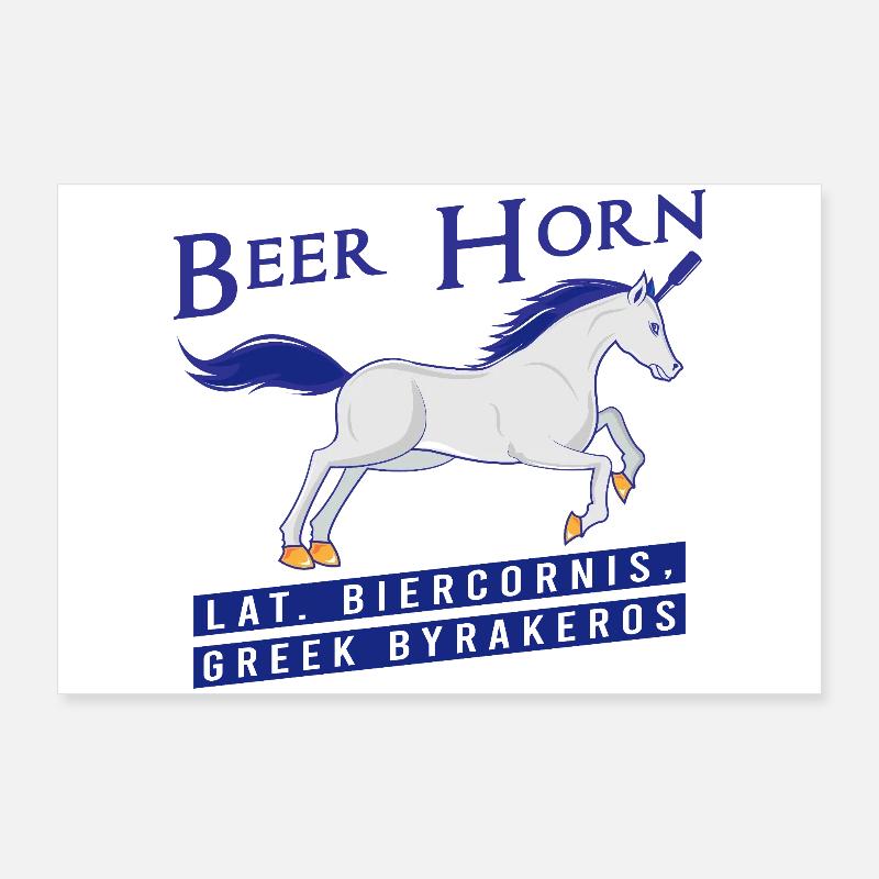 Beer Horn - Licorne de bière Véritables créatures mythiques Poster 90 x 60 cm