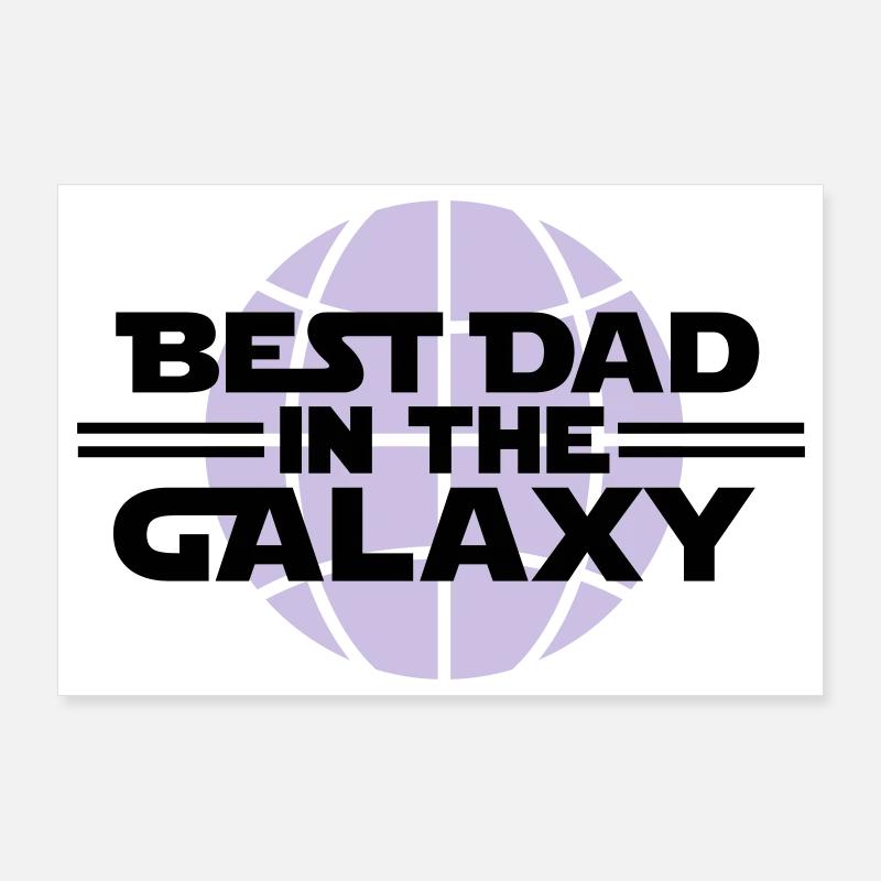 Best dad in the galaxy Poster 36" x 24" (90x60 cm)