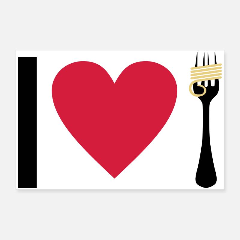 I love Pasta Poster 90x60 cm