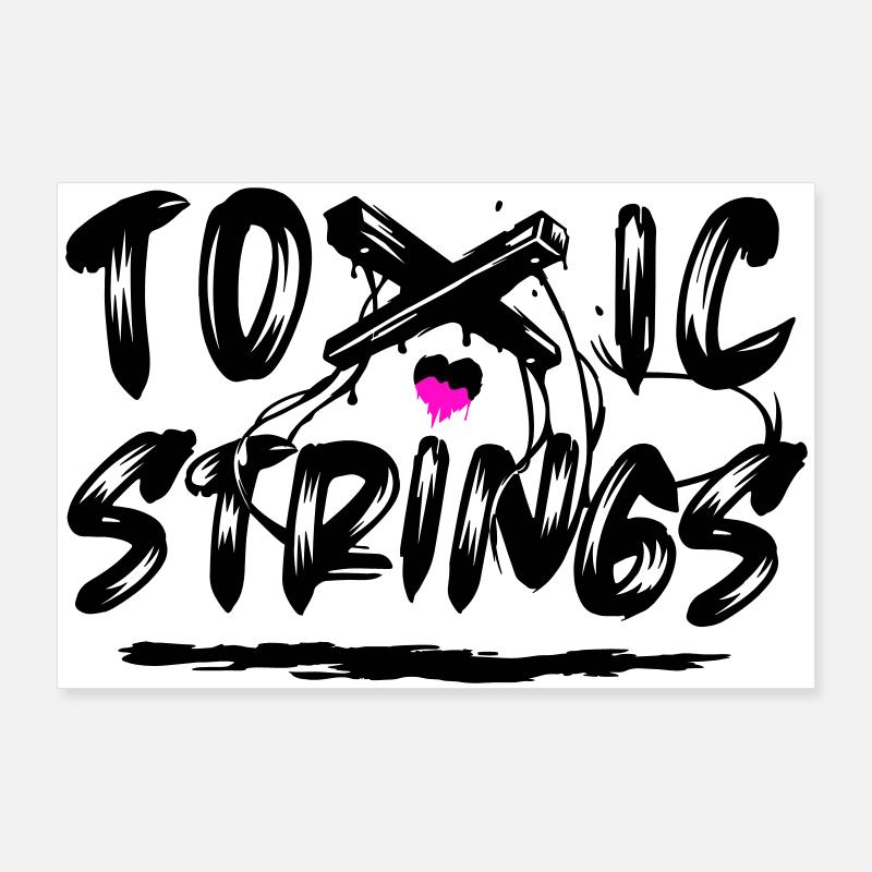 Toxic Strings 2 Farben Poster 90x60 cm