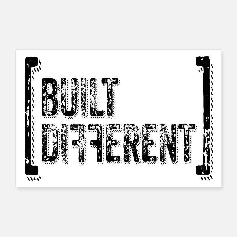 Built Different – Trend Statement Typo Spruch Poster 90x60 cm
