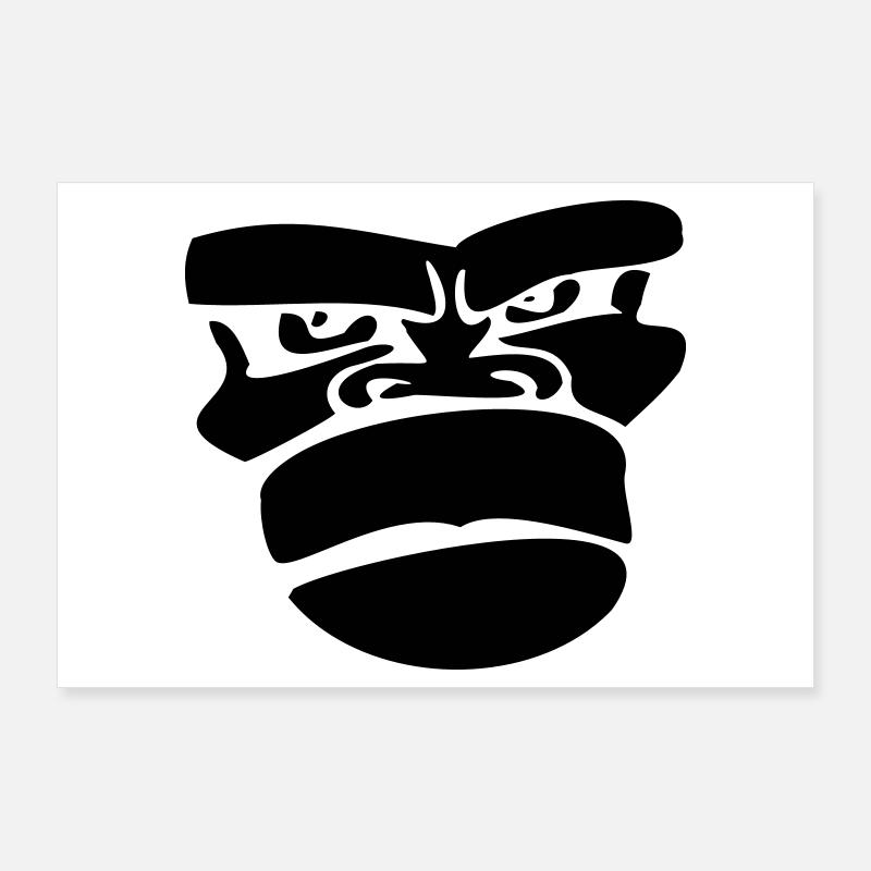 gorilla affe monkey schimpanse chimp ape Poster 90x60 cm