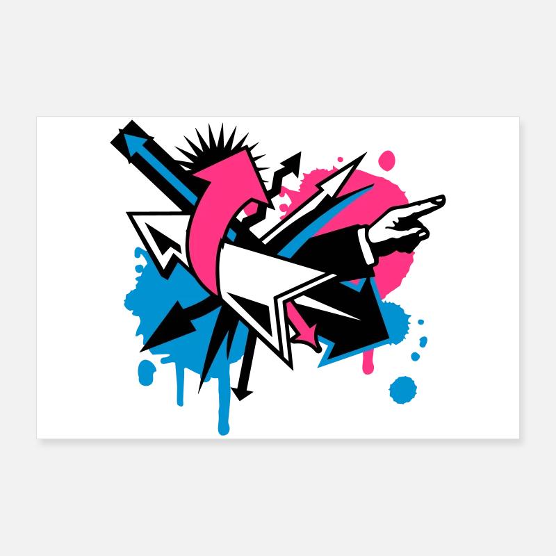 Arrows in different directions Poster 36" x 24" (90x60 cm)