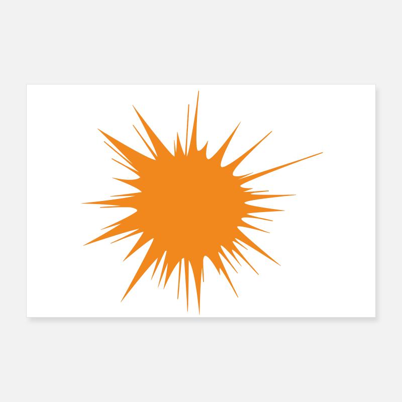 | flash | d’explosion | orange soleil Vectorgraphique Poster 90 x 60 cm
