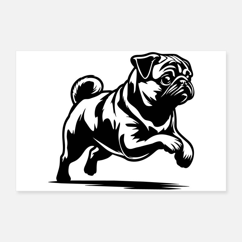 Pug Poster 36" x 24" (90x60 cm)