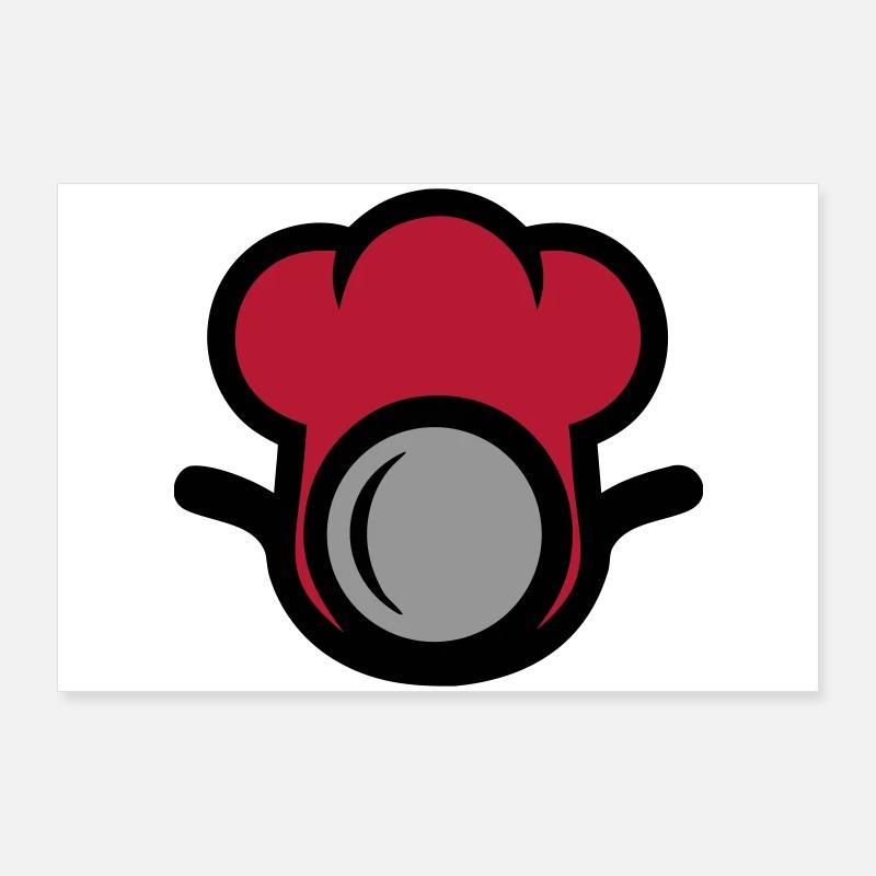 Chef's Hat Restaurant Chef Catering Poster 36" x 24" (90x60 cm)