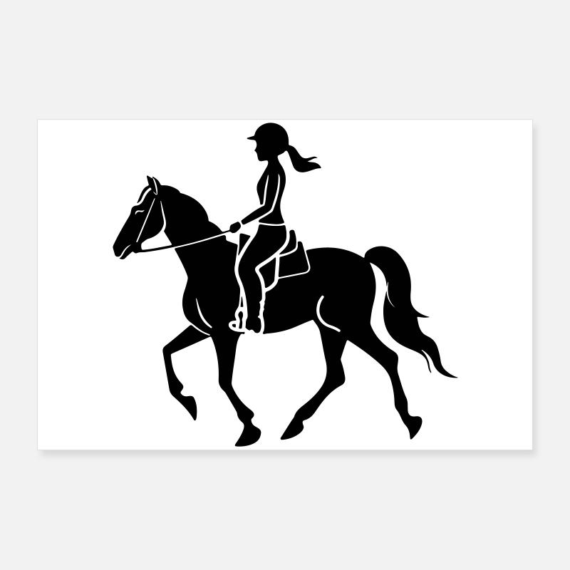 Équitation Poster 90 x 60 cm