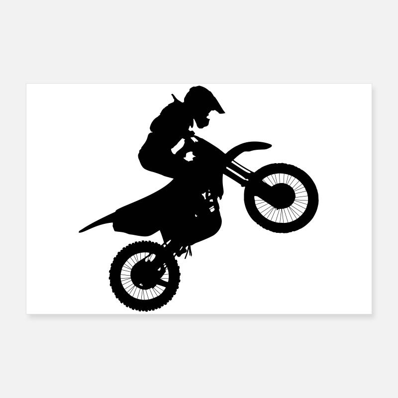 Bild eines Motocross-Fahrers # Poster 90x60 cm