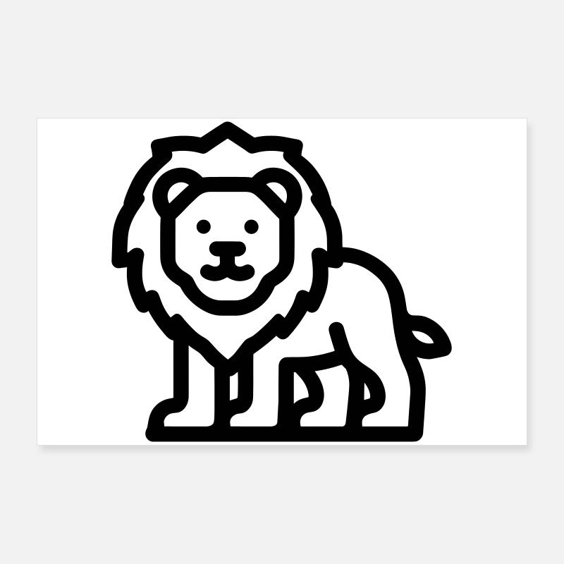 lion Poster 90 x 60 cm
