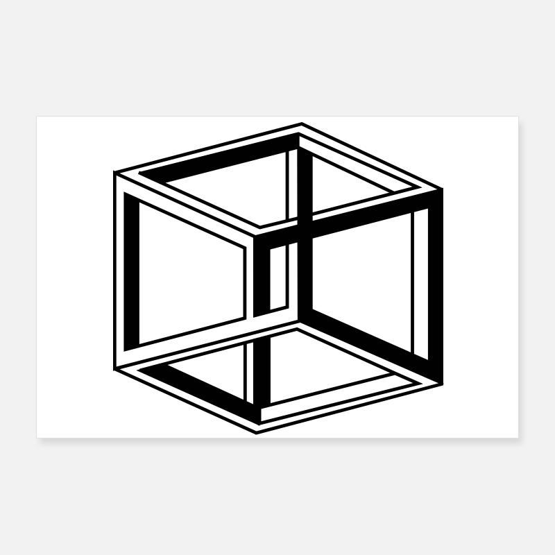 kubus cube escher Poster 90x60 cm