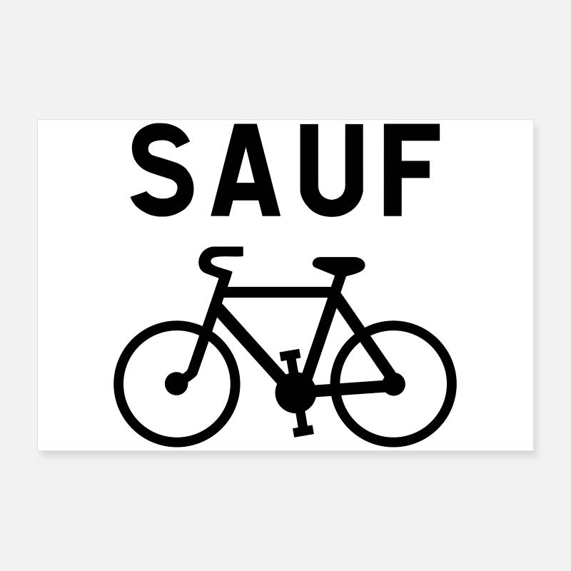 Except Vélo Noir Poster 36" x 24" (90x60 cm)