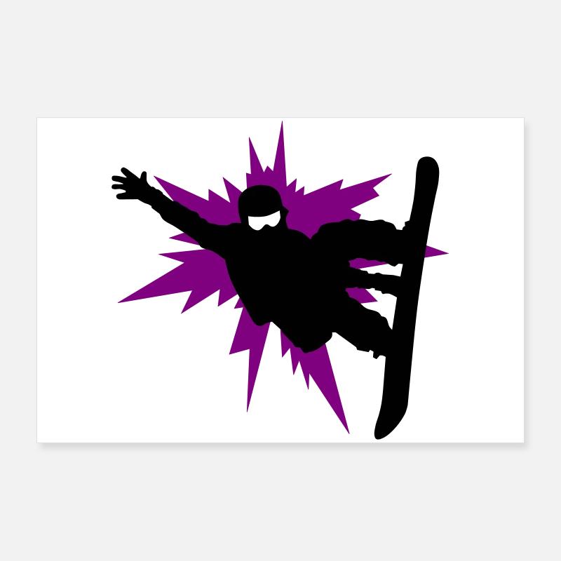 Planche à neige Poster 90 x 60 cm