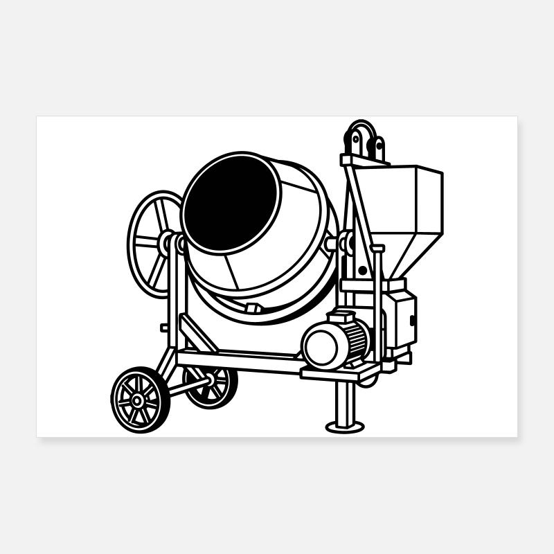 cement drum Poster 36" x 24" (90x60 cm)