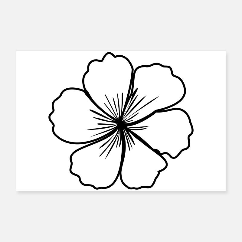 Fleur de cerisier – Contours multicolores Look Sakura Poster 90 x 60 cm