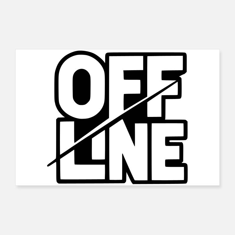 Lettrage hors ligne - Conception typographique Poster 90 x 60 cm