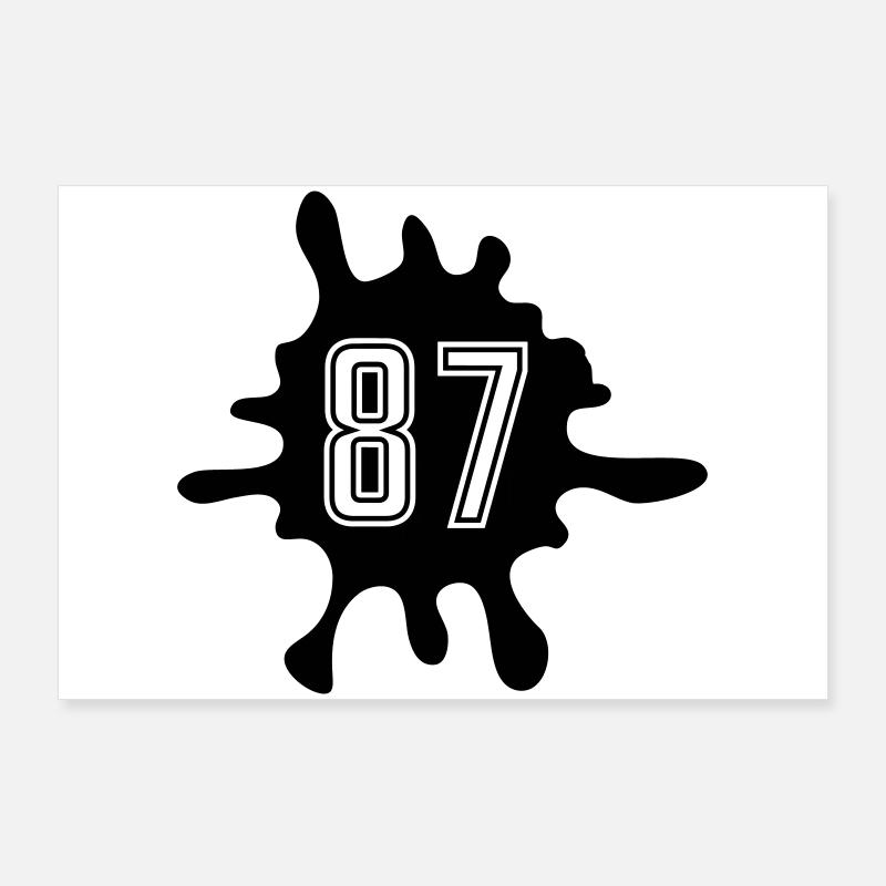 Nombre de Blobs 87 Poster 90 x 60 cm