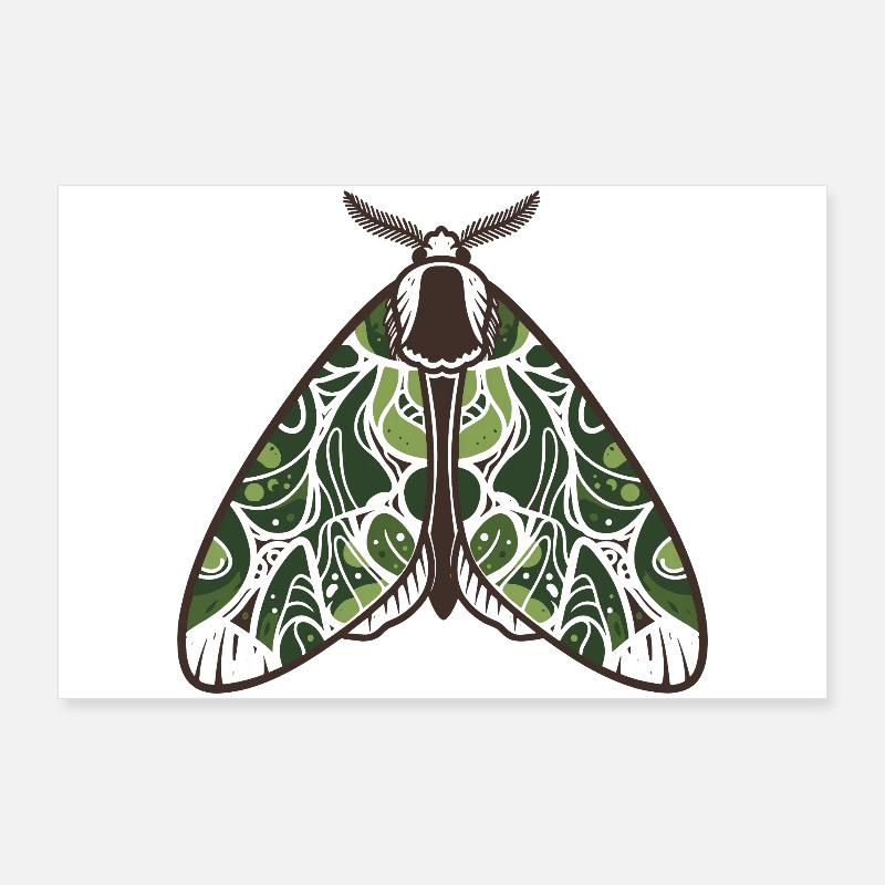 Verdant Leafwing Moth Poster 36" x 24" (90x60 cm)