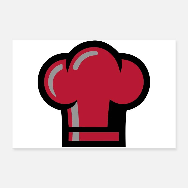 Chef's Hat Chef Restaurant Gastro Cooking Poster 36" x 24" (90x60 cm)