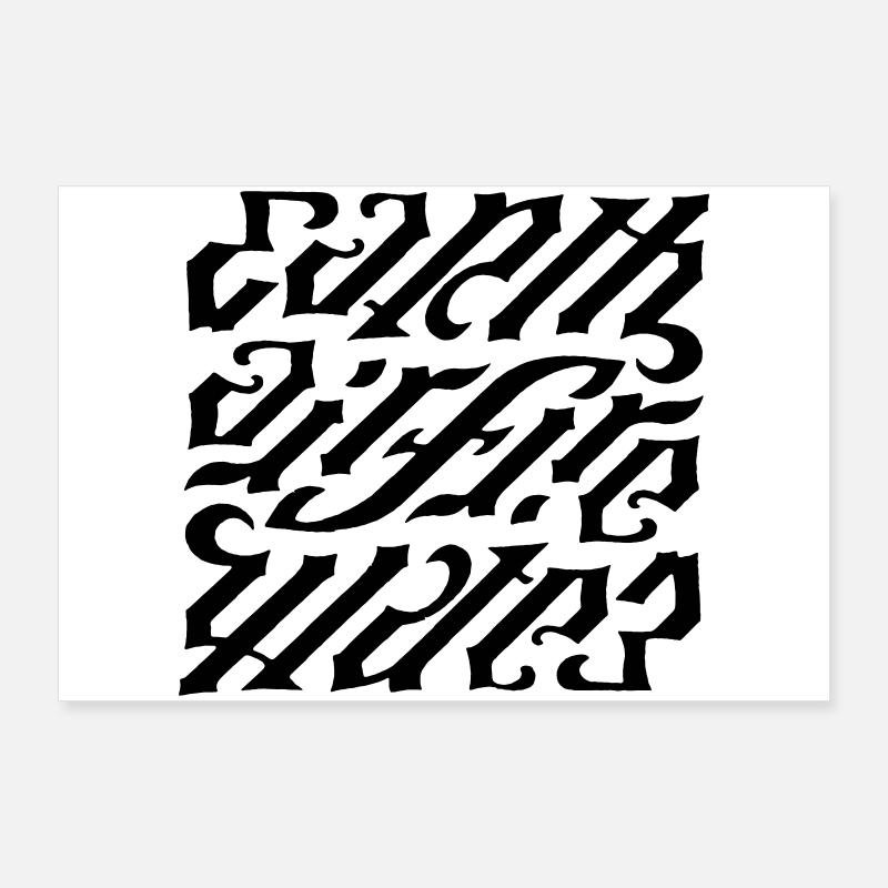 Erde-Luft-Feuer earth-air-fire Poster 90x60 cm