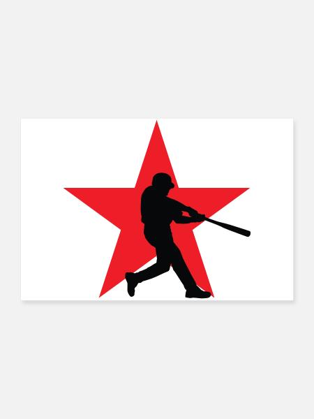Baseball - Sports - Poster 36" x 24" (90x60 cm) - white - Front