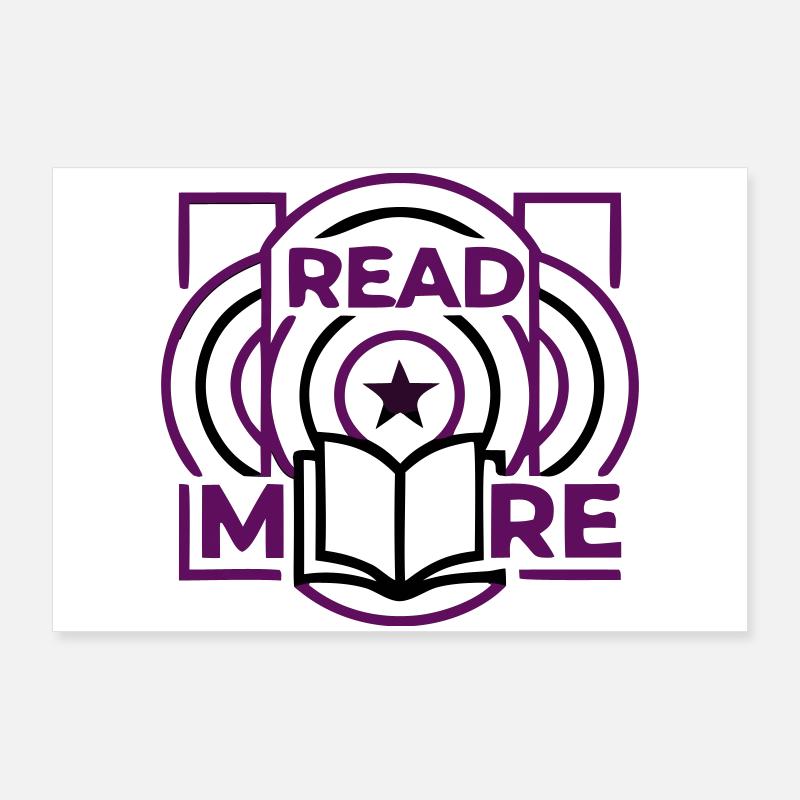 Read More Book Circles Emblem Poster 36" x 24" (90x60 cm)