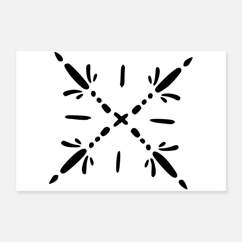 Snowflake Mandala Poster 36" x 24" (90x60 cm)