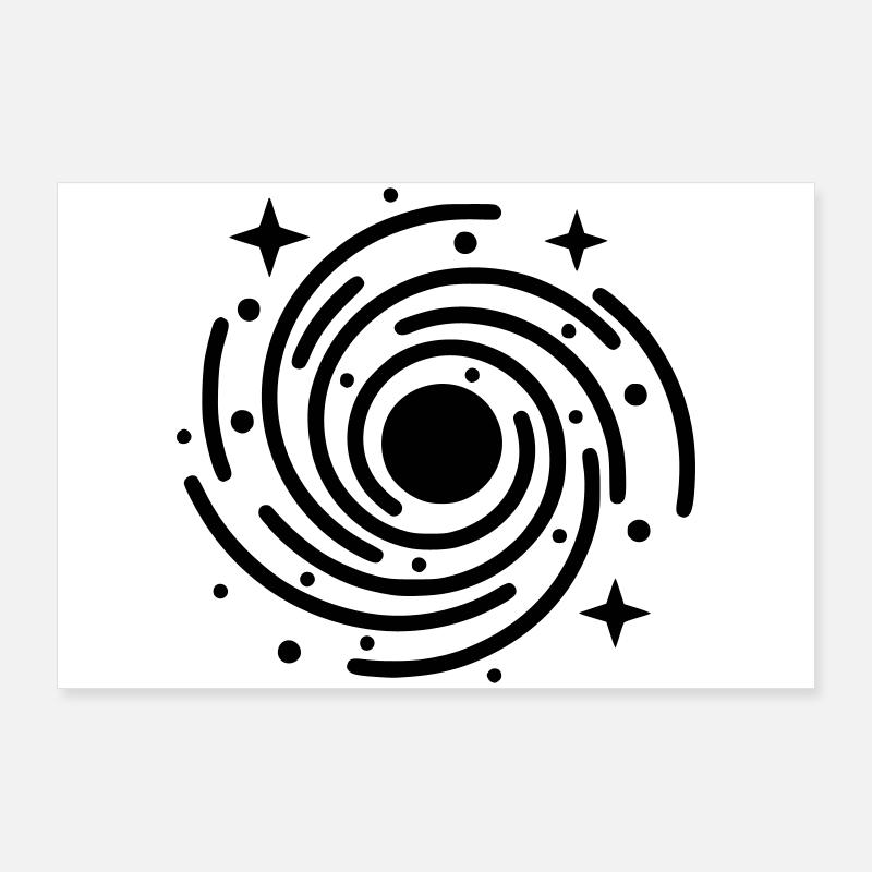 Galaxy & Black Hole | Universe Symbol Poster 36" x 24" (90x60 cm)