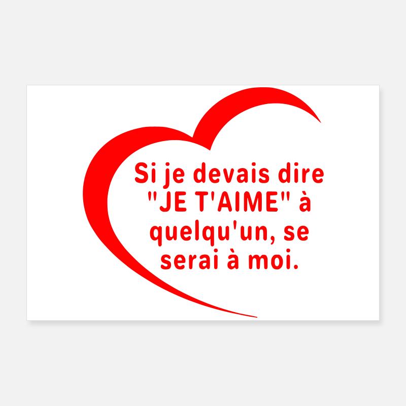 Dire je t'aime Poster 90 x 60 cm