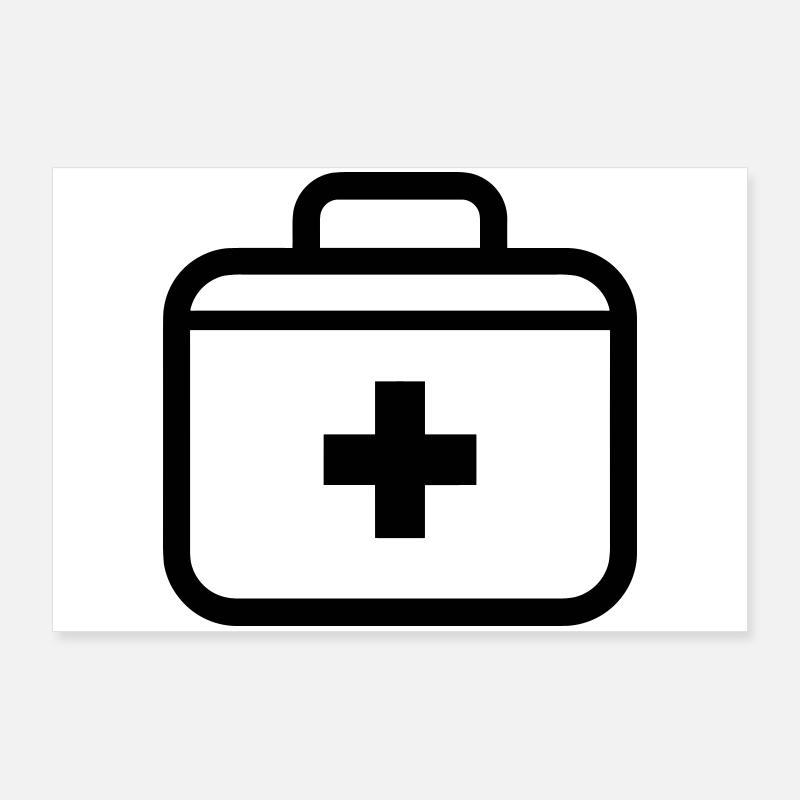 trousse de secours Poster 90 x 60 cm