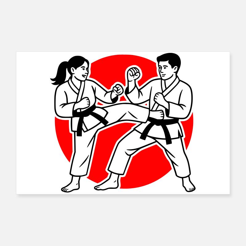 Karate Kumite Poster 36" x 24" (90x60 cm)