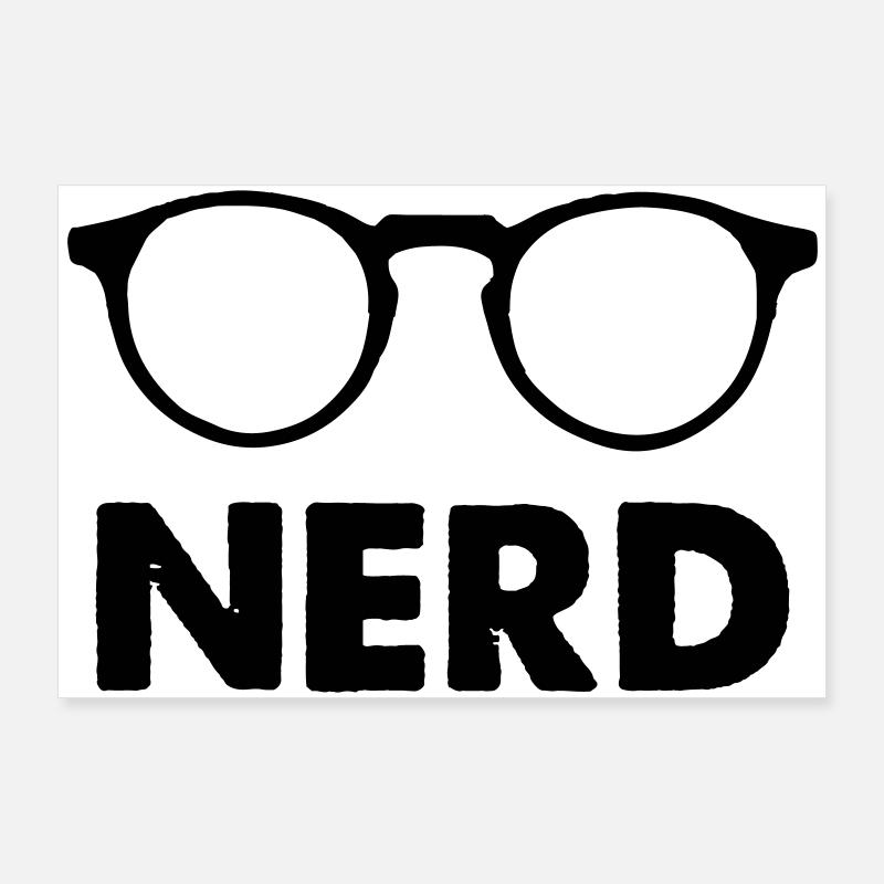 Nerd des lunettes Poster 90 x 60 cm