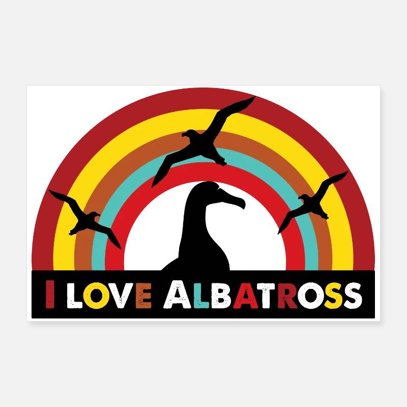 Ich liebe Albatros Poster 90x60 cm