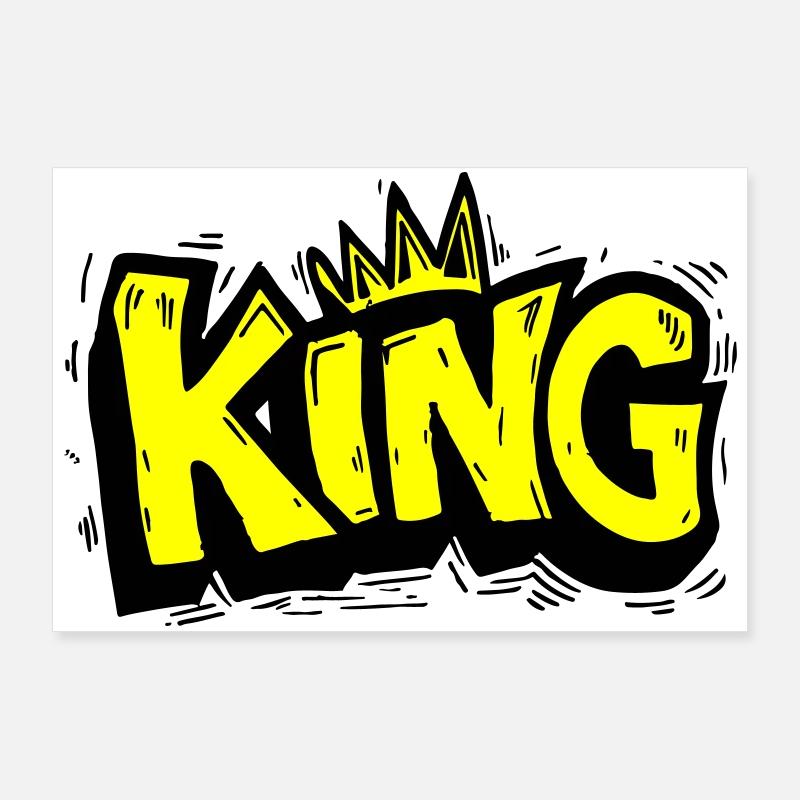 King Graffiti Lettering Poster 36" x 24" (90x60 cm)