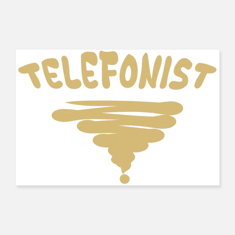 Beruf Telefonist Poster 90x60 cm
