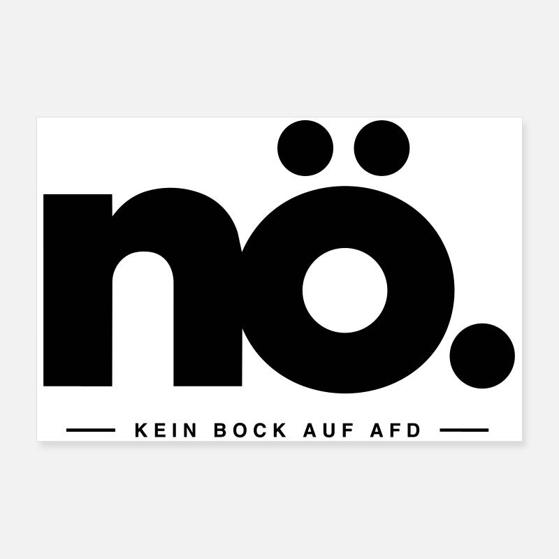 NÖ - Kein Bock auf AfD Poster 90x60 cm