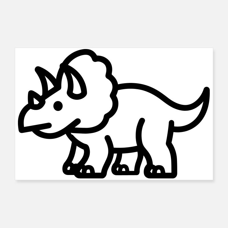 triceratops Poster 90 x 60 cm