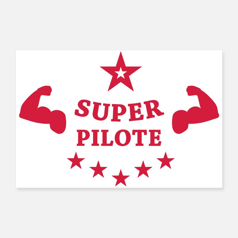 Super Pilote Poster 90 x 60 cm