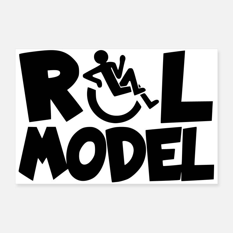 Jeder Rollstuhlfahrer ist ein Vorbild * Poster 90x60 cm