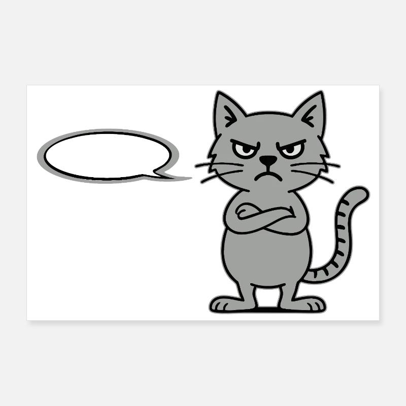 Déclaration sceptique du chat NOPE Poster 90 x 60 cm