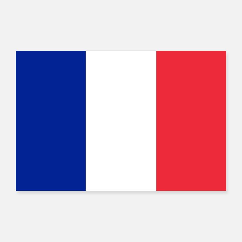 Drapeau de la France Poster 90 x 60 cm