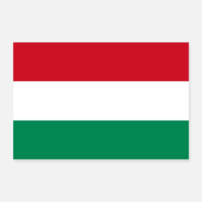 Hongrie Drapeau Poster 90 x 60 cm