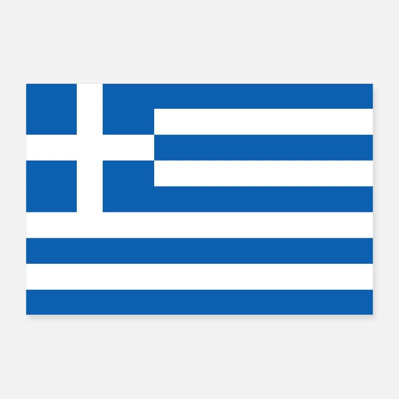 Greece Flag Poster 36" x 24" (90x60 cm)