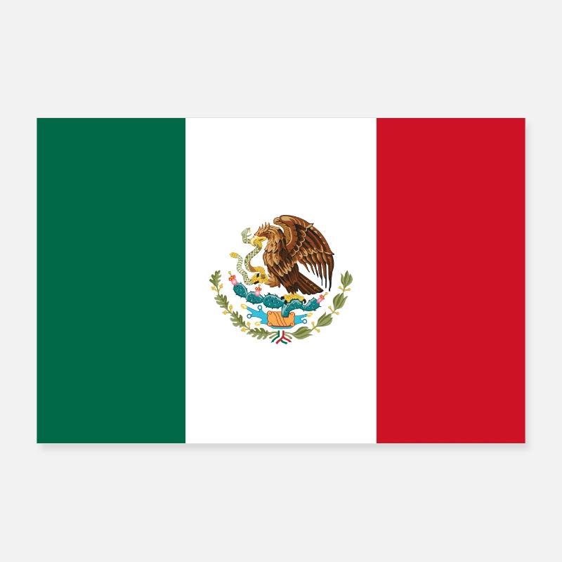 Mexico Flag Poster 36" x 24" (90x60 cm)