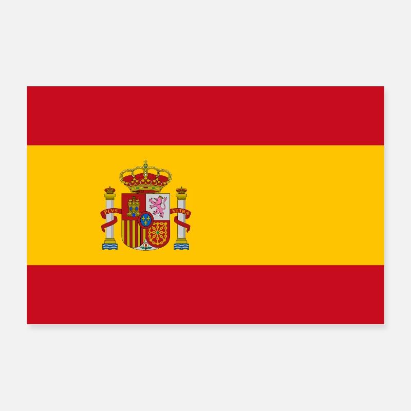 Spanien Flagge Poster 90x60 cm
