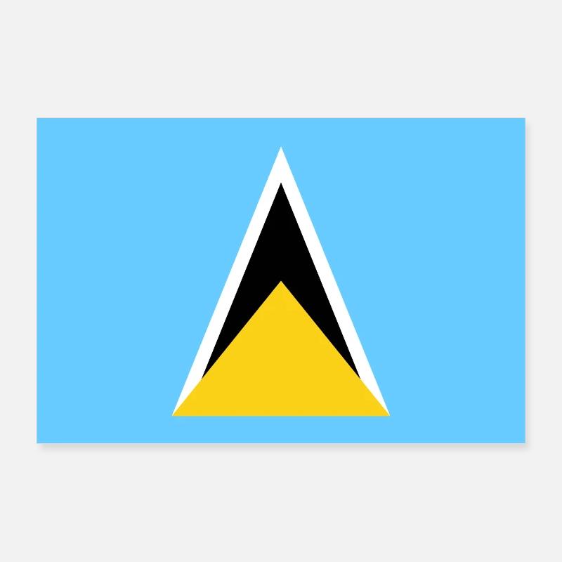 Drapeau de Sainte-Lucie Poster 90 x 60 cm