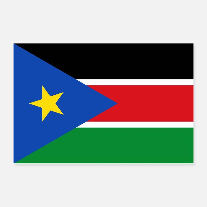 Drapeau du Soudan du Sud Poster 90 x 60 cm