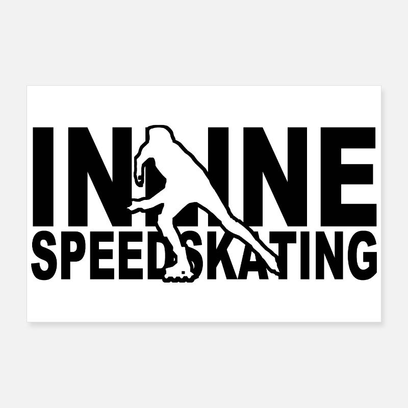inline speedskating Poster 90 x 60 cm